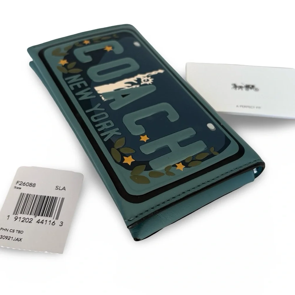 NWT Rare Coach NYC Ltd Ed License Plate Wallet Puffy Phone Case Clutch | F26088 - Picture 9 of 16